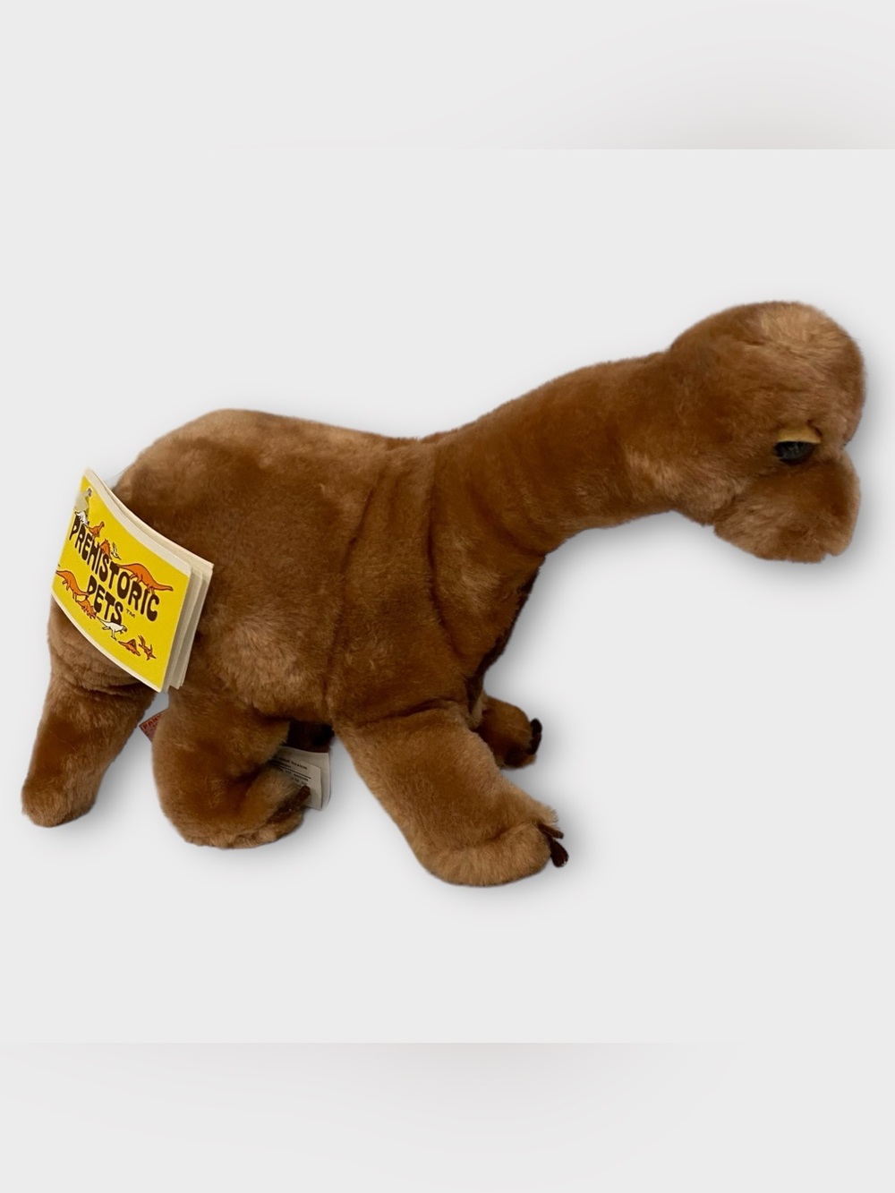 Vintage 1980 Dakin Brown Brontosaurus Dinosaur Prehistoric Pets Plush T…